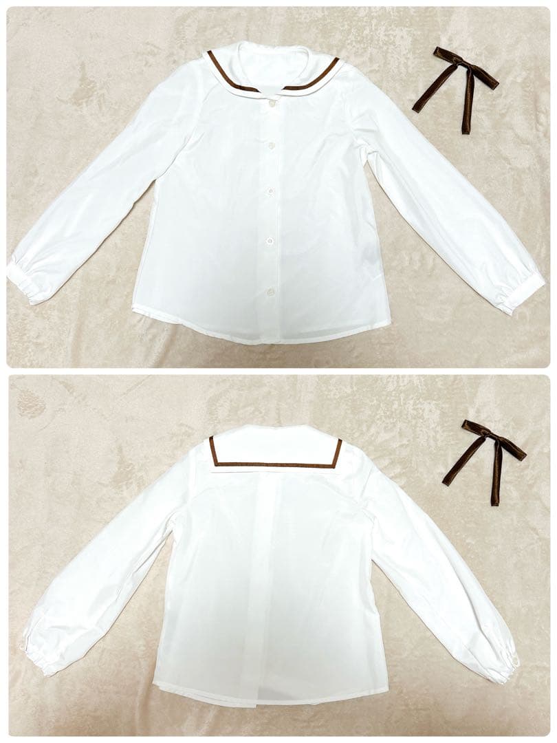 ☆ヒロミチナカノ☆フォーマル ワンピース 4点セット セーラー ベージュ 130