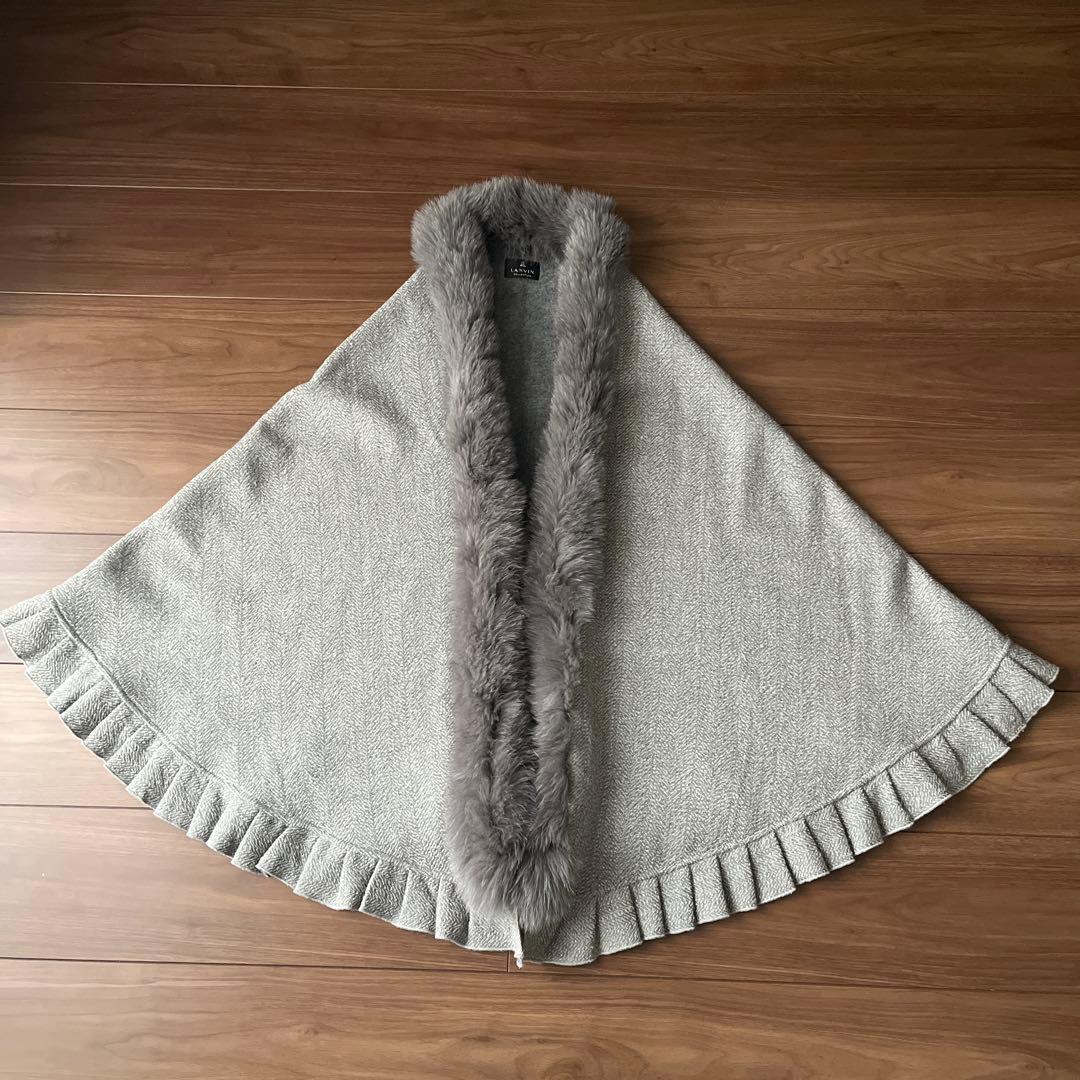 ランバンコレクション　ポンチョ　ケープ