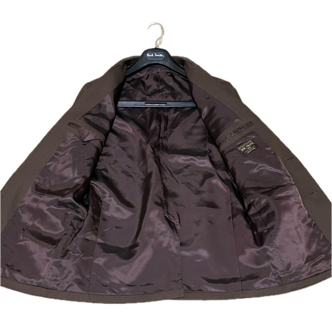 ✨極美品✨現行品✨MR.OLIVE 2Bジャケット ブラウン L 伸縮性 日本製