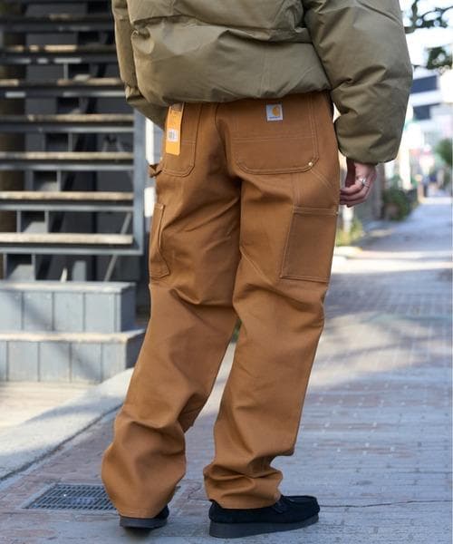 ★米国製本物W36*L30ノンウォッシュCARHARTTダブルニーB01ブラウン