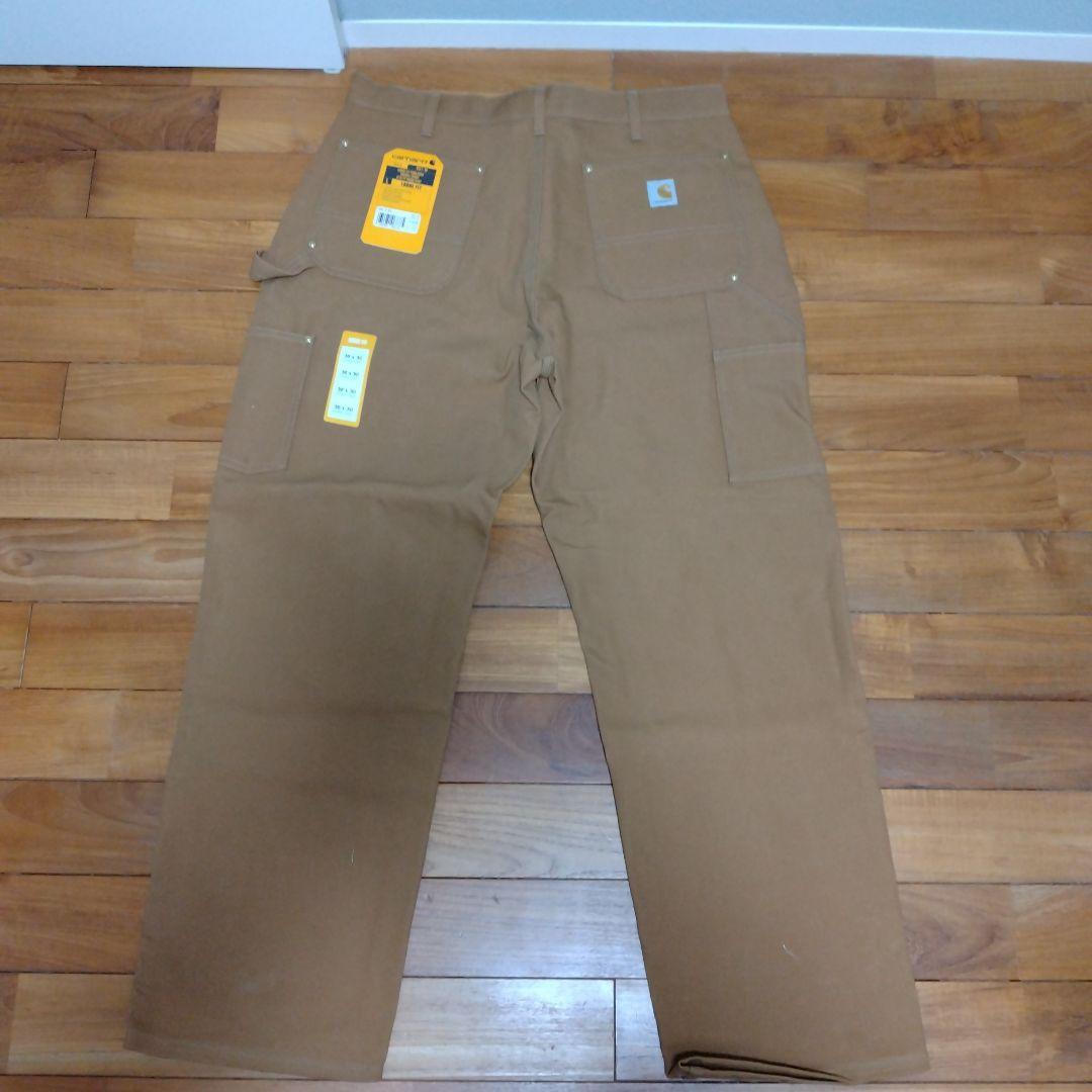 ★米国製本物W36*L30ノンウォッシュCARHARTTダブルニーB01ブラウン