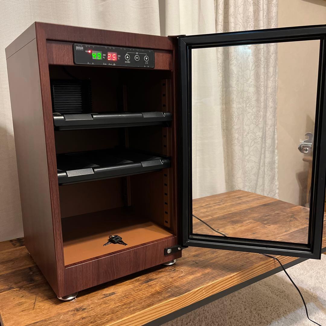 サンワダイレクト防湿庫40L 木目調