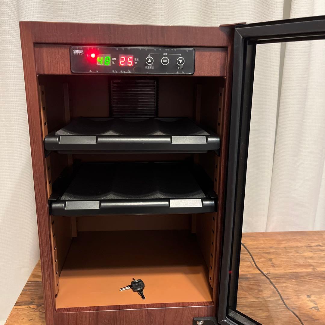 サンワダイレクト防湿庫40L 木目調