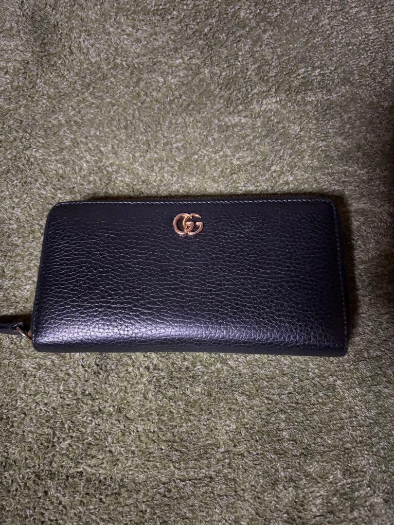 Gucci ブラックレザー 長財布　正規品
