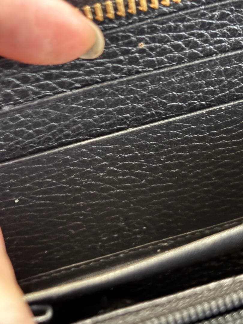 Gucci ブラックレザー 長財布　正規品