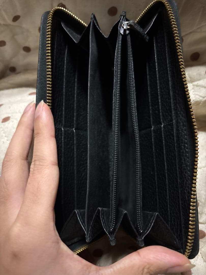 Gucci ブラックレザー 長財布　正規品