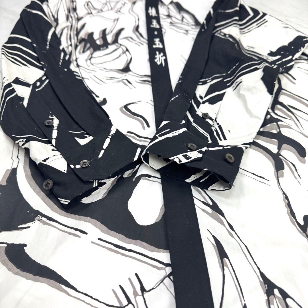 未使用に近い Ground Y ヨウジヤマモト 呪術廻戦 ロングシャツ 白