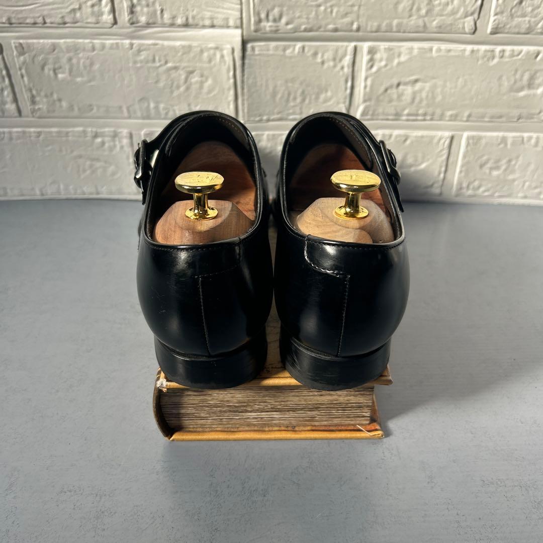 美品リーガル 636R ダブルモンク 本革 ビジネスシューズ 黒 日本製 24