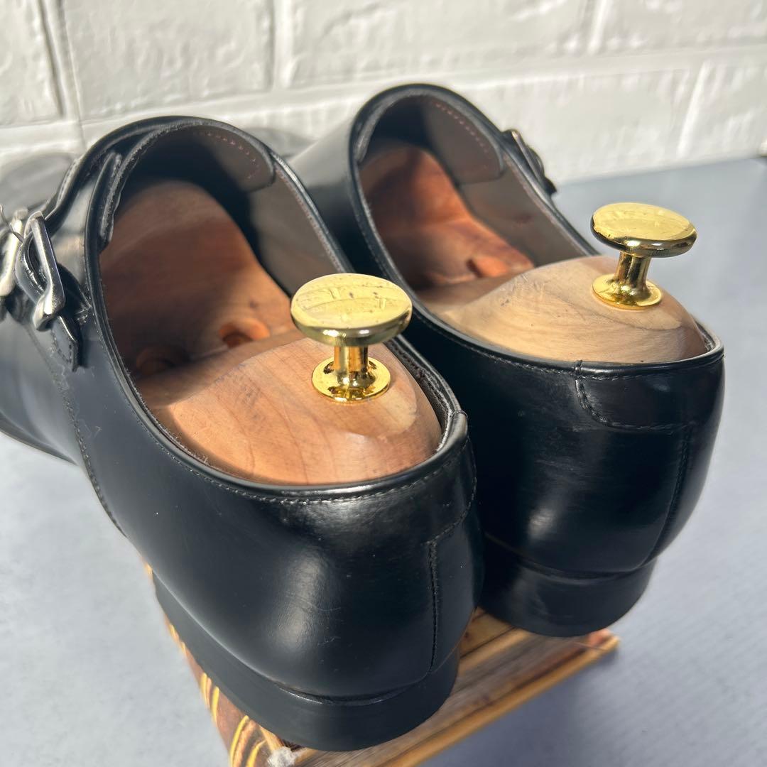 美品リーガル 636R ダブルモンク 本革 ビジネスシューズ 黒 日本製 24