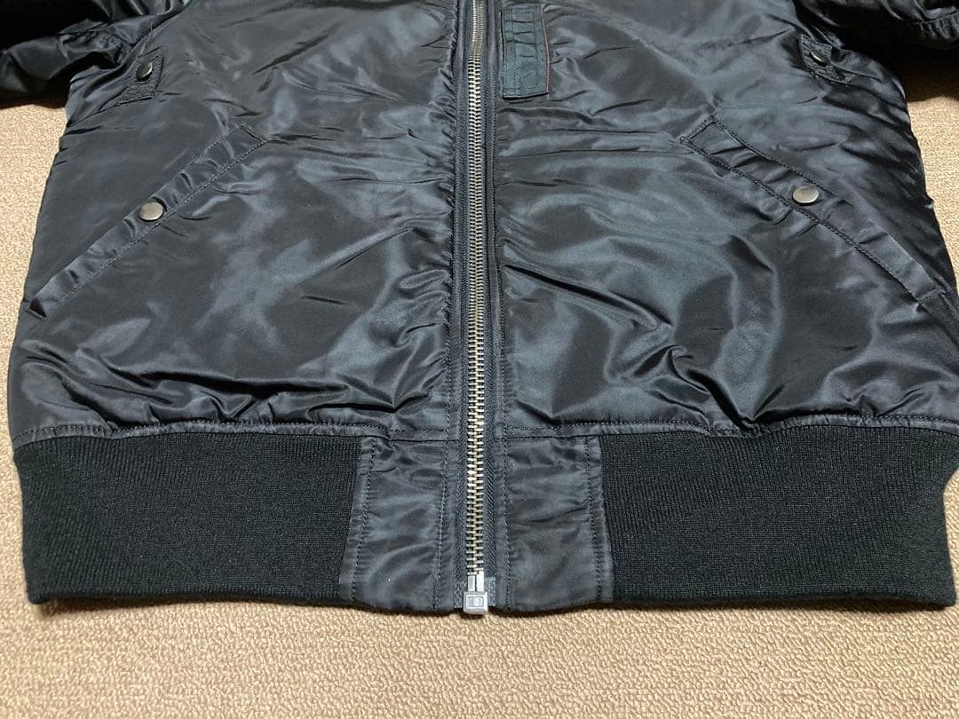 AVIREX x WAIPER MA-1 フライトジャケット XL ブラック 黒