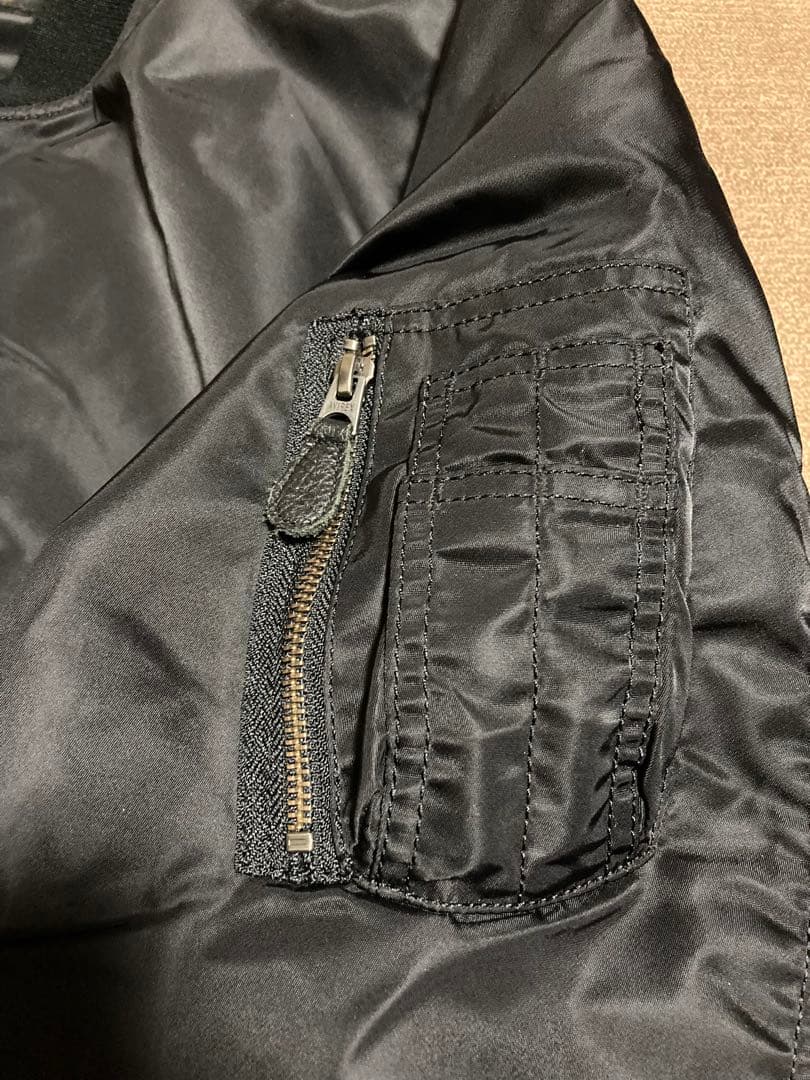 AVIREX x WAIPER MA-1 フライトジャケット XL ブラック 黒