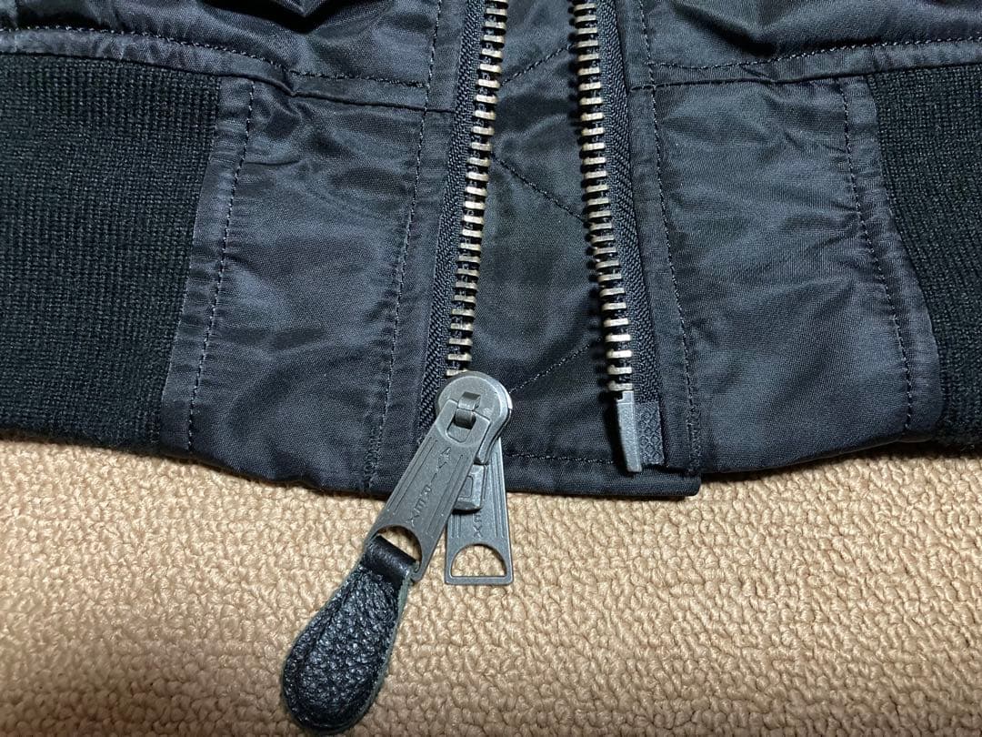 AVIREX x WAIPER MA-1 フライトジャケット XL ブラック 黒