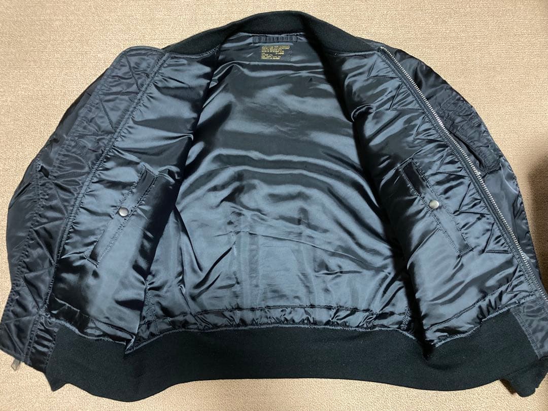 AVIREX x WAIPER MA-1 フライトジャケット XL ブラック 黒