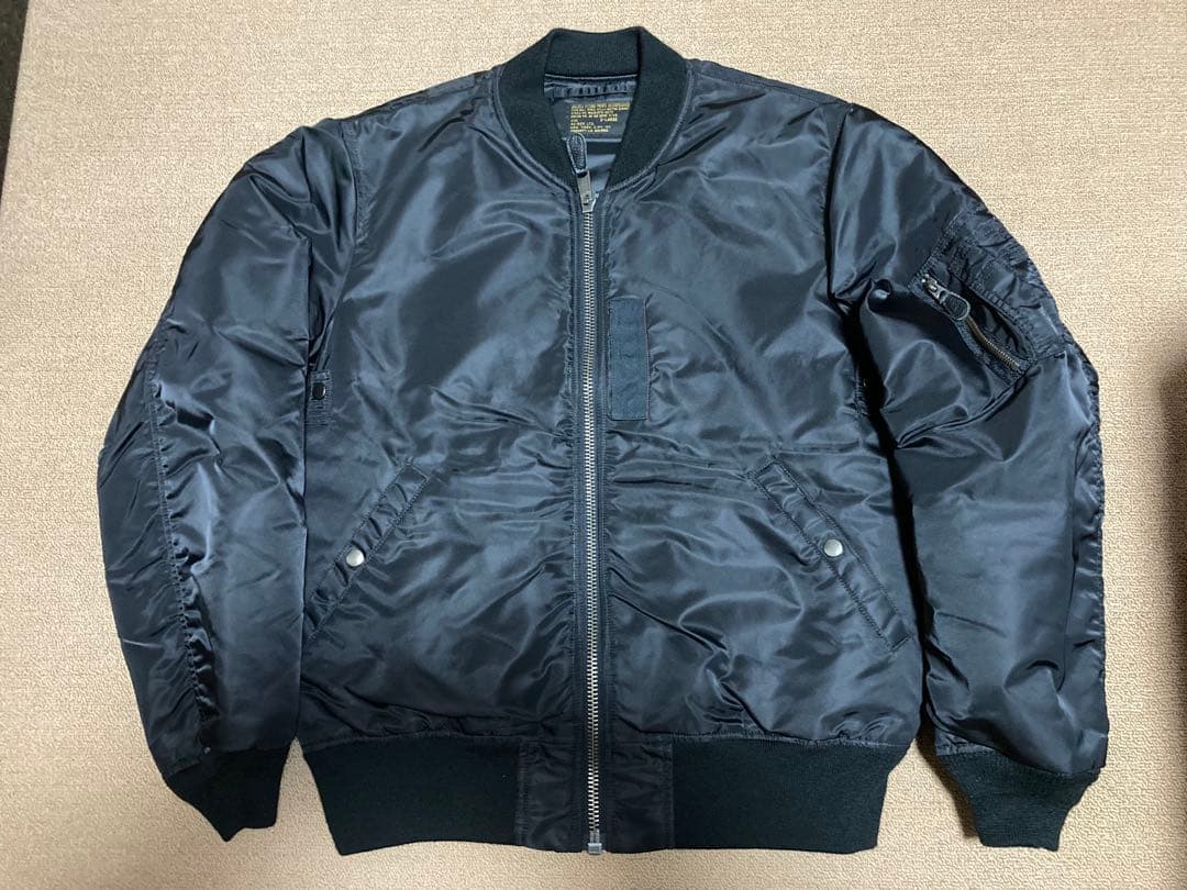 AVIREX x WAIPER MA-1 フライトジャケット XL ブラック 黒