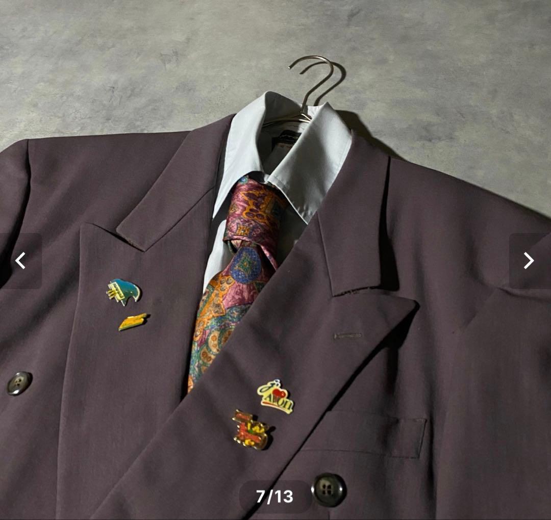 90s vintage レトロセットアップ スーツ ピンズ