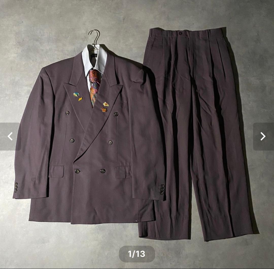90s vintage レトロセットアップ スーツ ピンズ