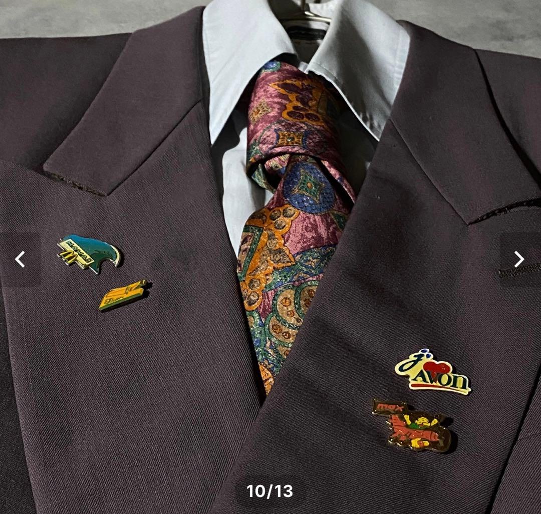 90s vintage レトロセットアップ スーツ ピンズ