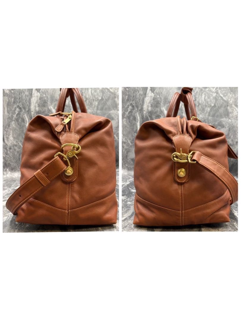 極美品 オールドコーチ レザーボストンバッグ アバロンコラボ 大容量 ブラウン