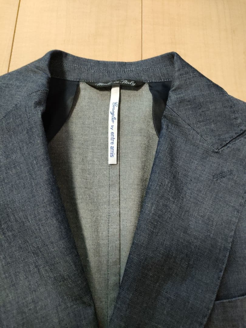 コロリオcoroglioアントレアミイタリアダブルジャケットデニムインディゴ46