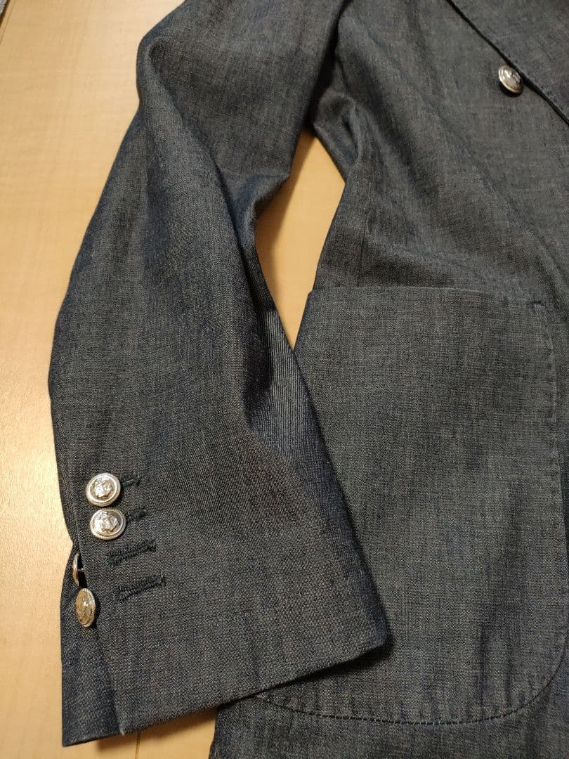 コロリオcoroglioアントレアミイタリアダブルジャケットデニムインディゴ46