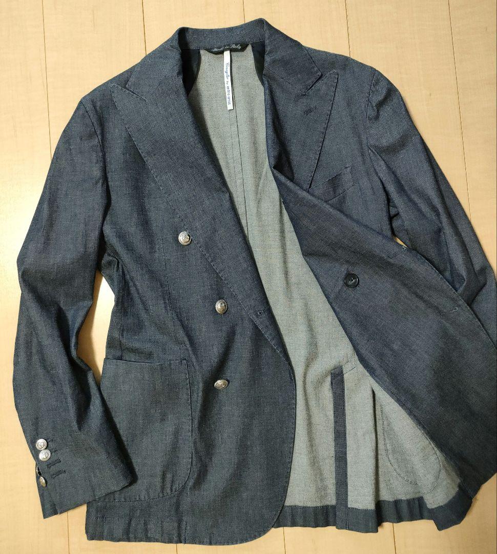 コロリオcoroglioアントレアミイタリアダブルジャケットデニムインディゴ46
