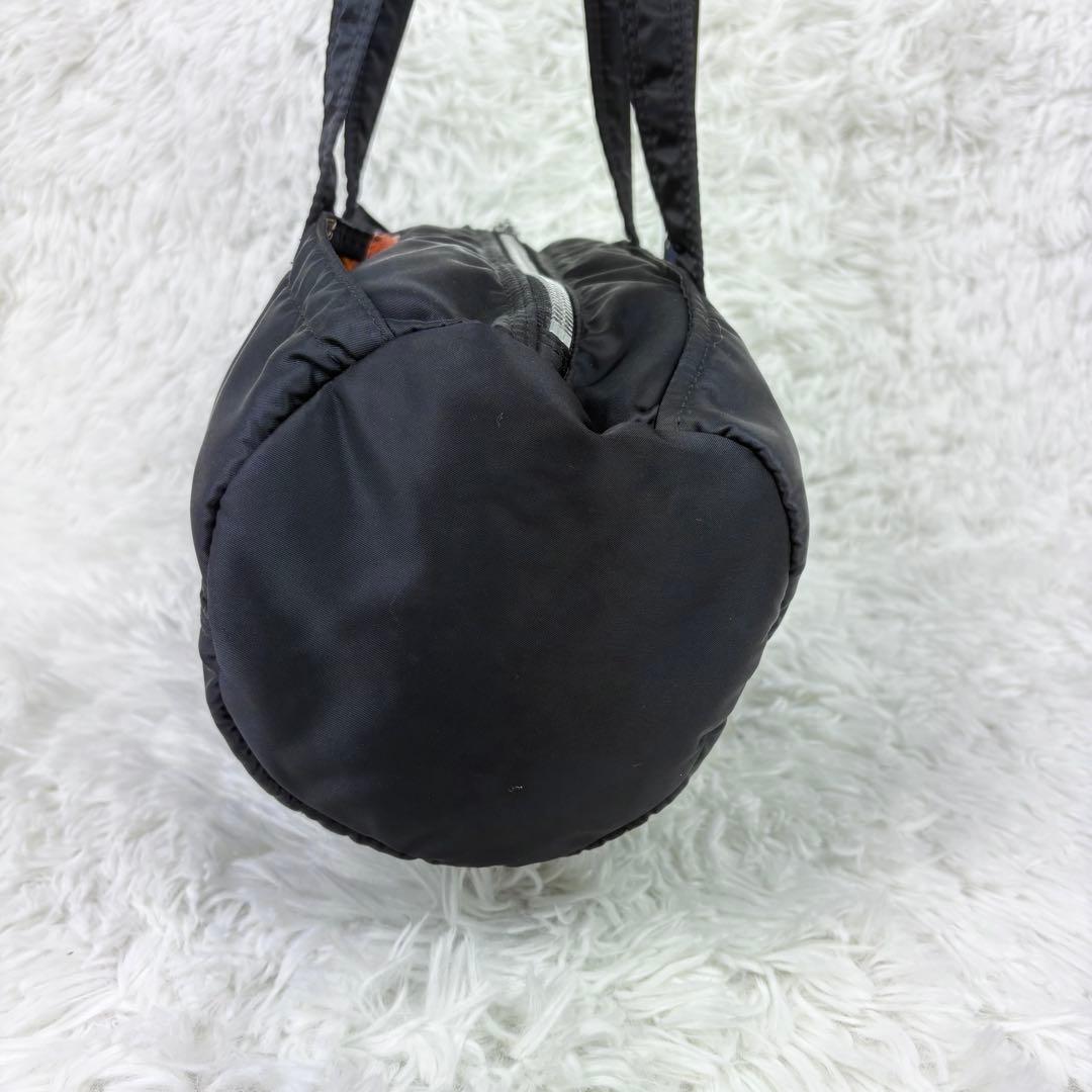 【極美品】ポーター　ミニボストンバッグ　筒形　タンカー　黒