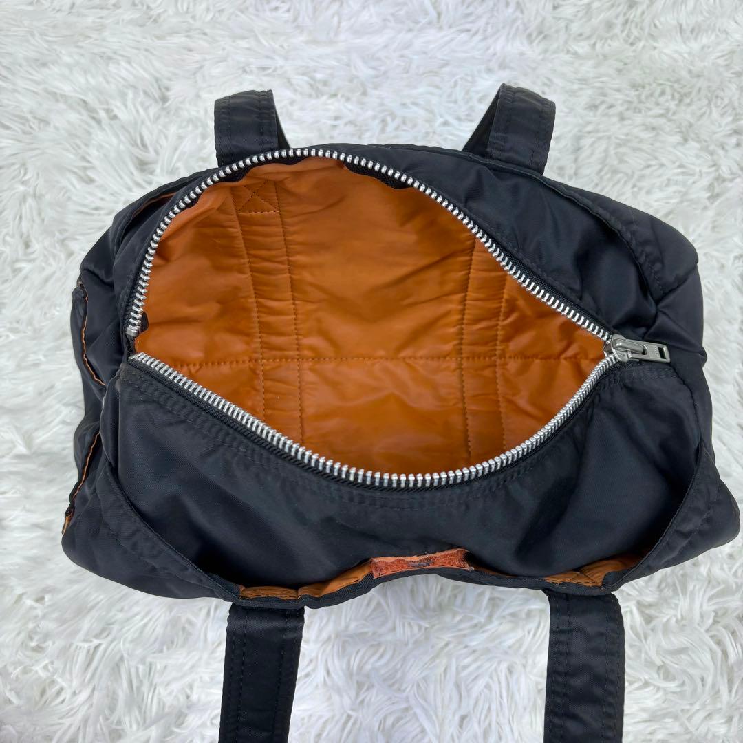 【極美品】ポーター　ミニボストンバッグ　筒形　タンカー　黒