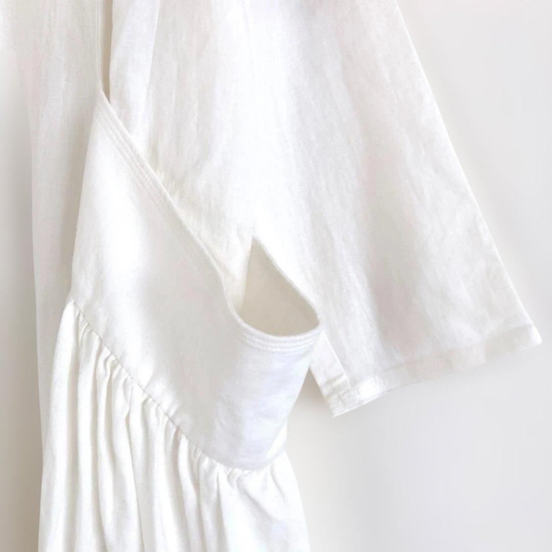 タグ付き✨ カレンソロジー　コットンリネンワンピース　白　F　綿麻