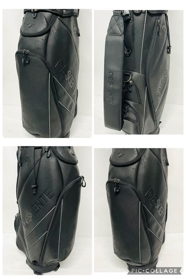 DESCENTE デサント　キャディバッグ　キャディバック　ゴルフバッグ　黒
