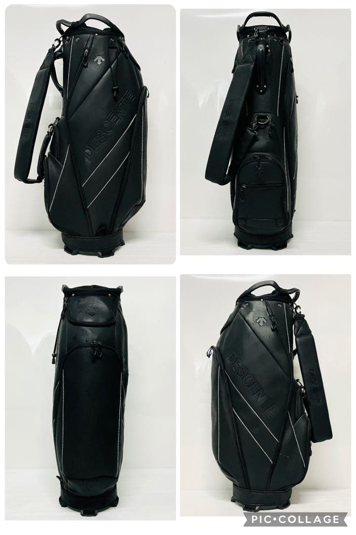 DESCENTE デサント　キャディバッグ　キャディバック　ゴルフバッグ　黒