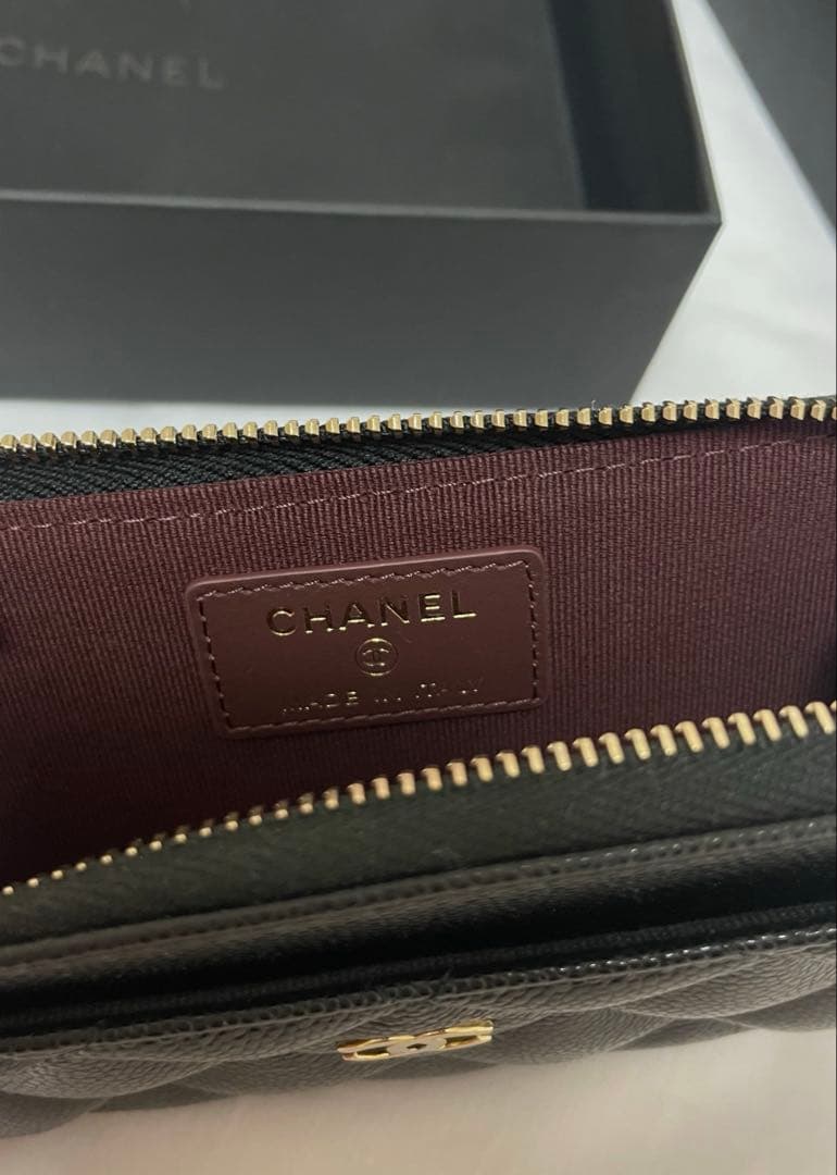 CHANEL クラシック ジップ カードケース　ブラック