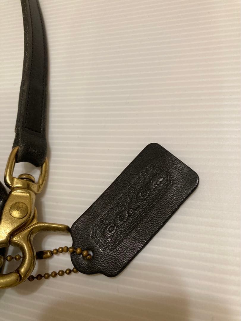 COACH オールドコーチ ショルダーバッグ　レザー　黒　ターンロック USA