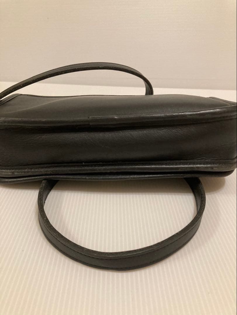 COACH オールドコーチ ショルダーバッグ　レザー　黒　ターンロック USA