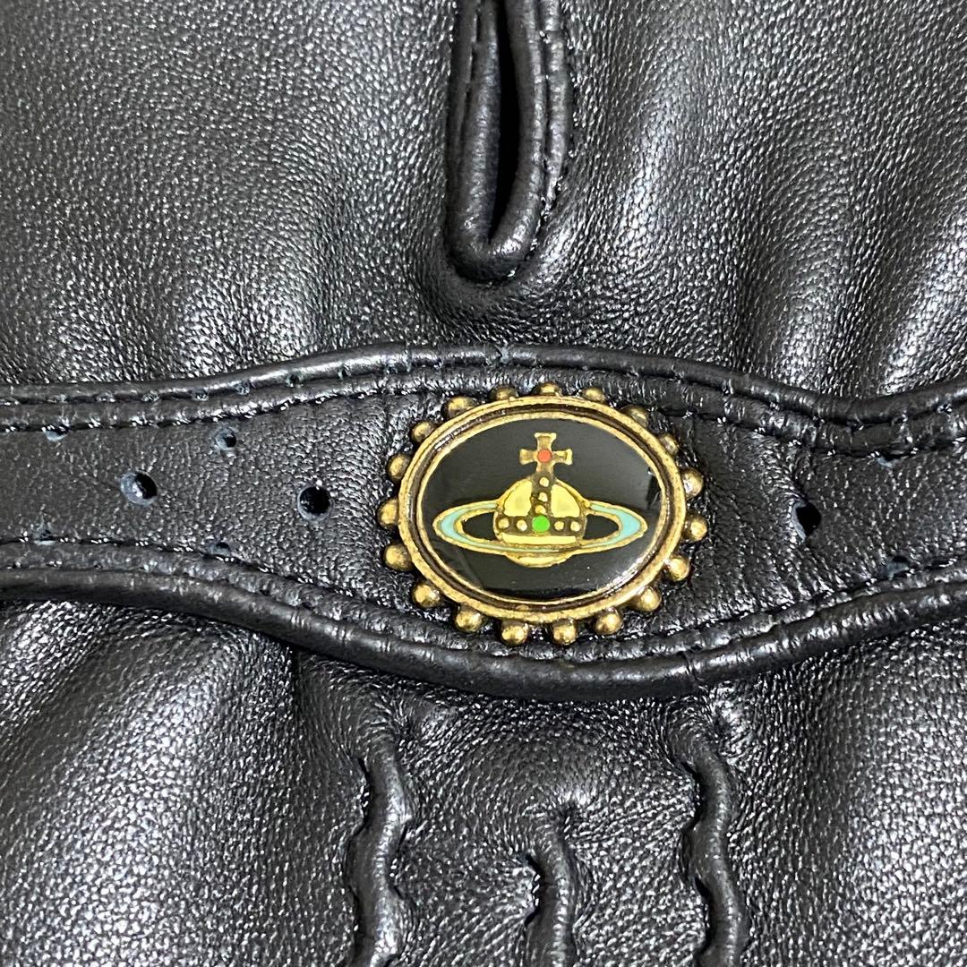 ヴィヴィアン　手袋　レザー　ミルククラウン