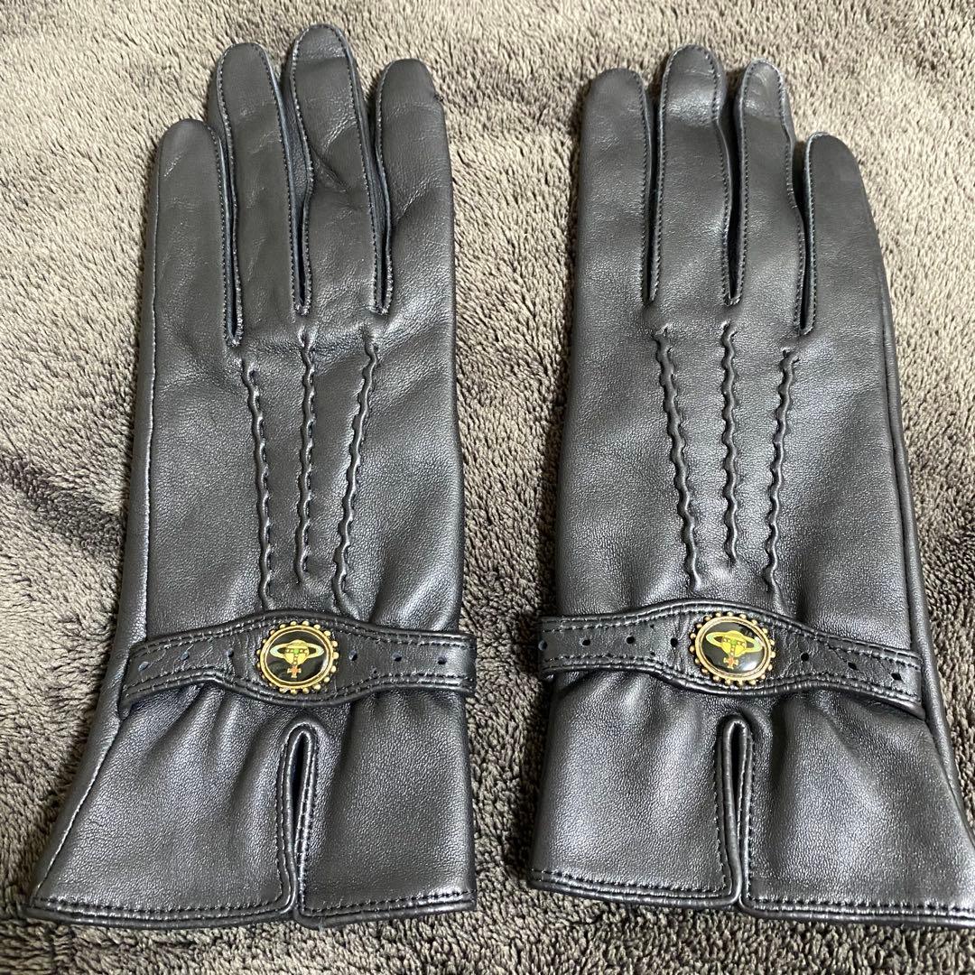 ヴィヴィアン　手袋　レザー　ミルククラウン