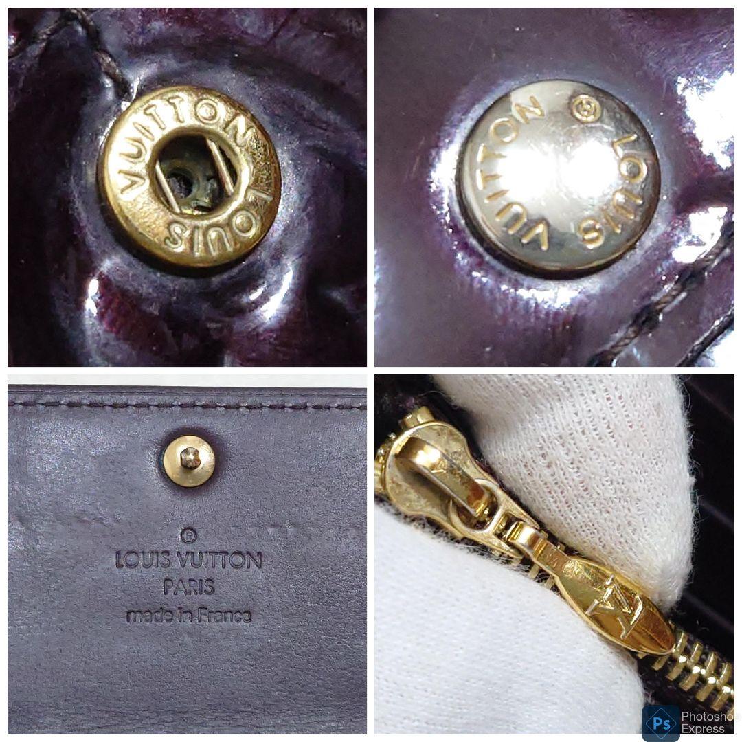 【極美品】ルイヴィトン☆モノグラム／ヴェルニ☆ポルトフォイユ・サラ☆アマラント