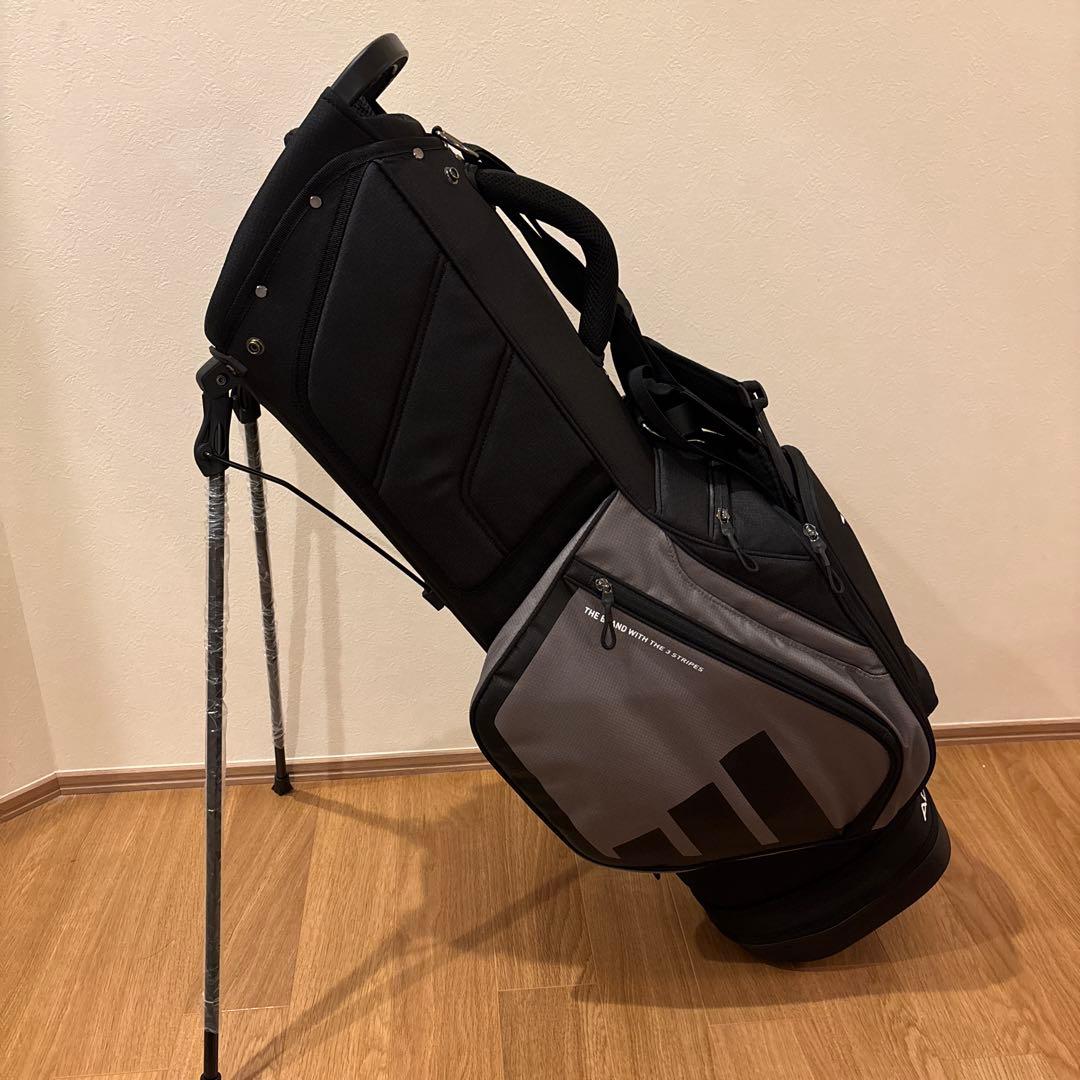 アディダス キャディバッグ 軽量スタンドバッグ 新品未使用　チャコール/ブラック