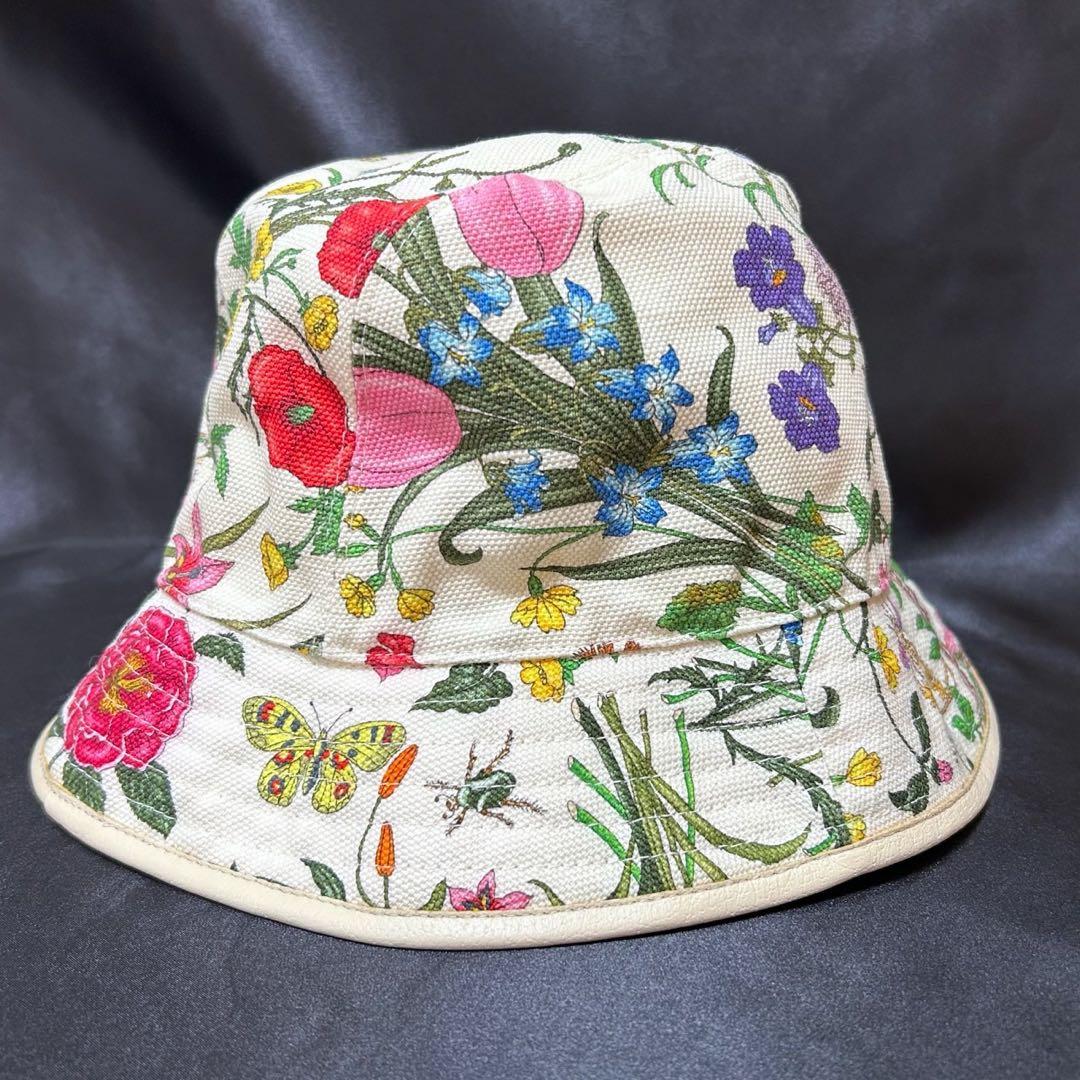 GUCCI グッチ ハット 花柄 フローラ GG金具 ロゴ