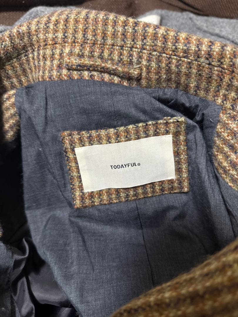 ジャケット・アウター todayful Wool100% Check Jacket