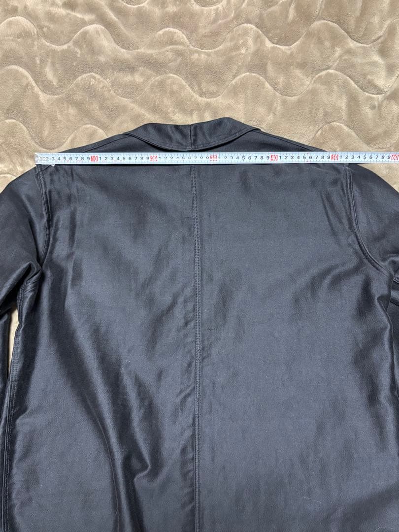 ブラックモールスキンジャケット フレンチヴィンテージ ユーロヴィンテージ