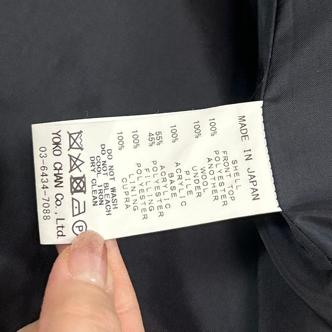 T*M様 K50 美品 M ヨーコチャン フリル ロングコート ブラック レディ