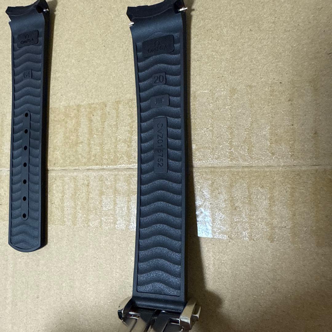 オメガ 純正 シーマスター ダイバー300M ラバーストラップ 黒 20mm