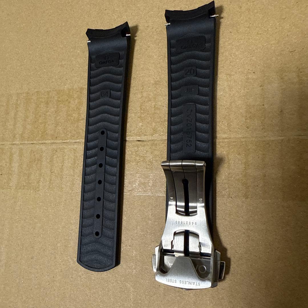 オメガ 純正 シーマスター ダイバー300M ラバーストラップ 黒 20mm