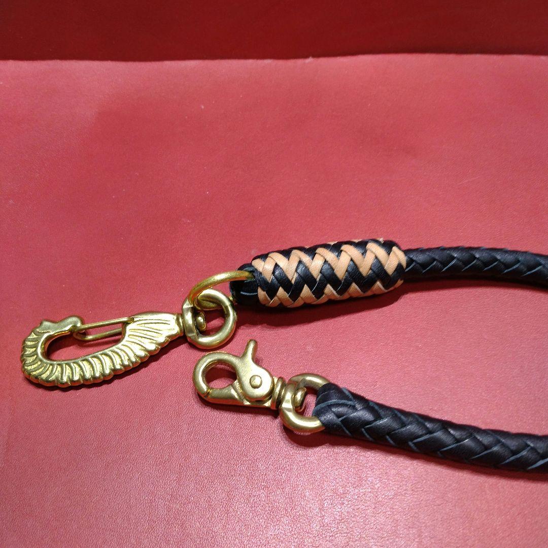 ★Gオリ様★ウォレットロープ＆革編みキーホルダー☆栃木＆ハーマンオークレザー