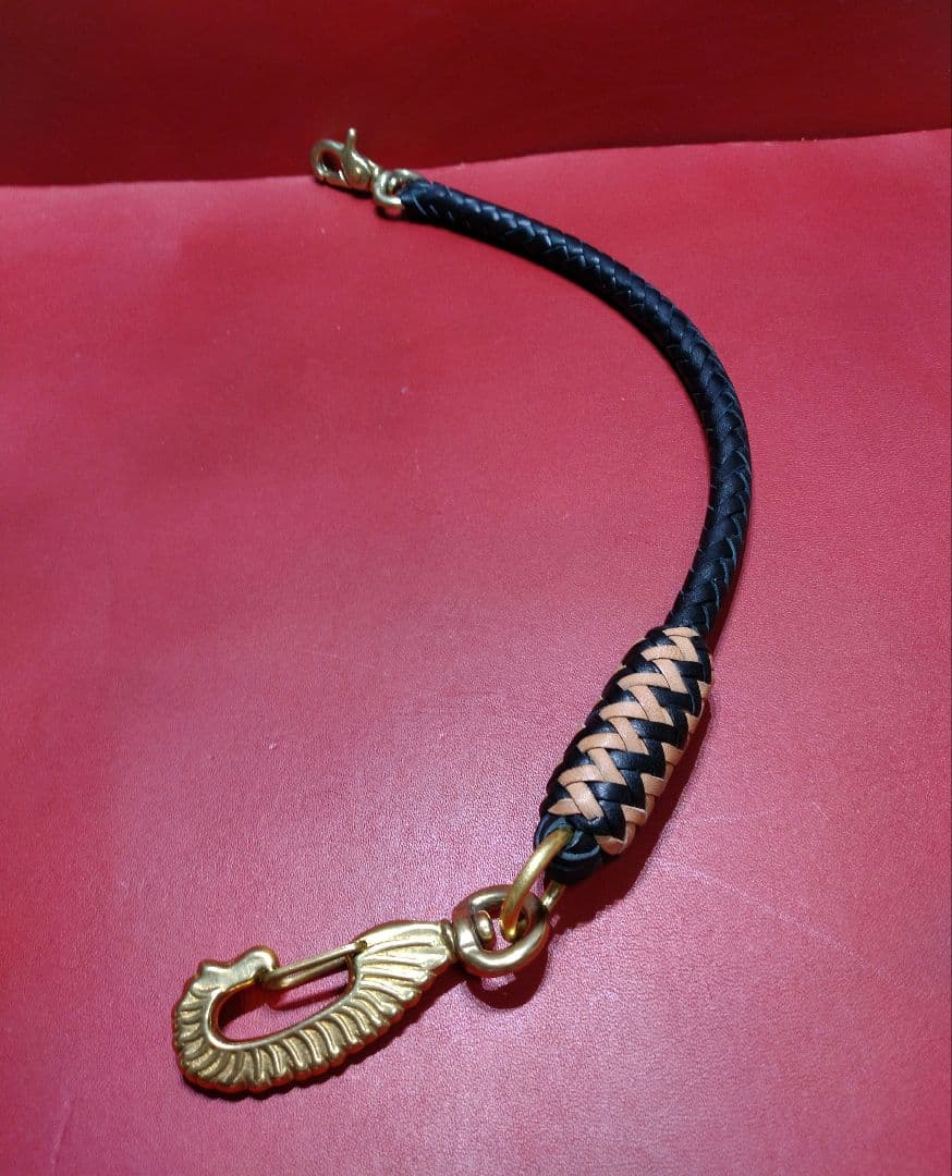 ★Gオリ様★ウォレットロープ＆革編みキーホルダー☆栃木＆ハーマンオークレザー