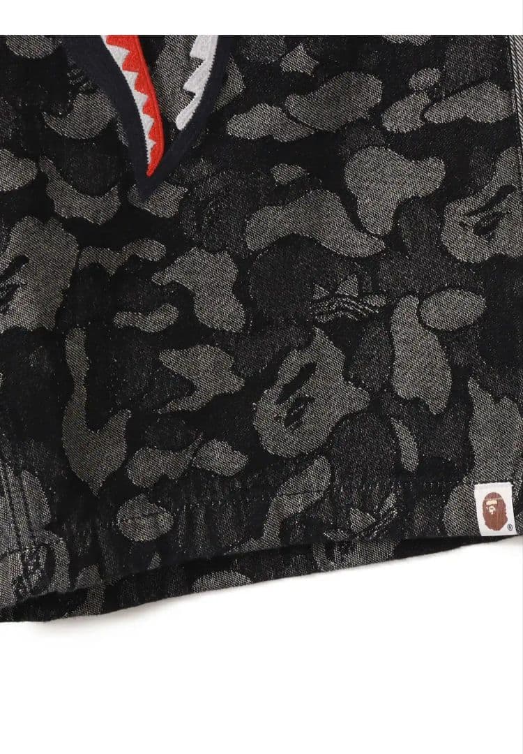 adidas SHARK DENIM JORTS BAPE ブラック