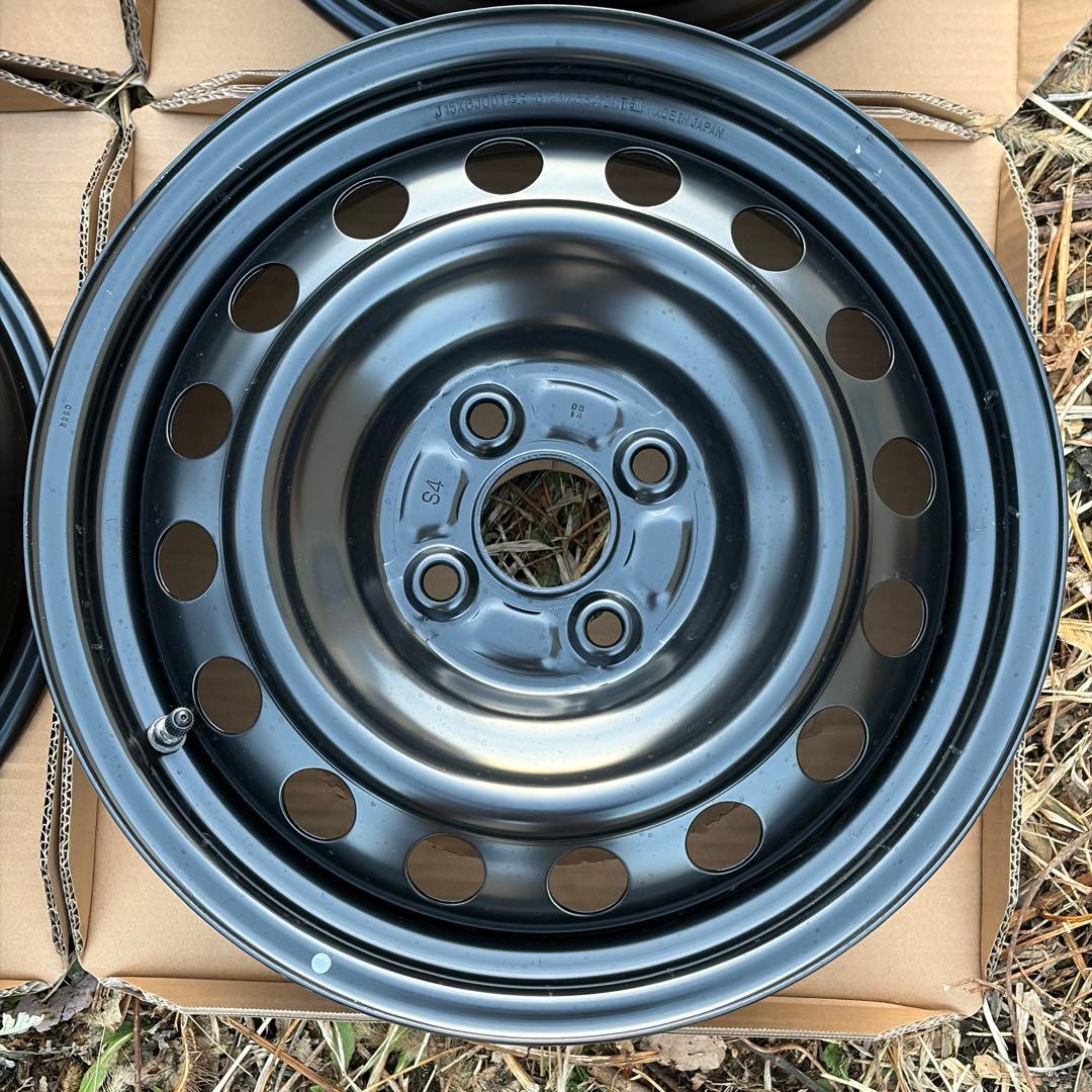 新車外し 15インチ 6J ハブ径54mm スチールホイール 4個セット