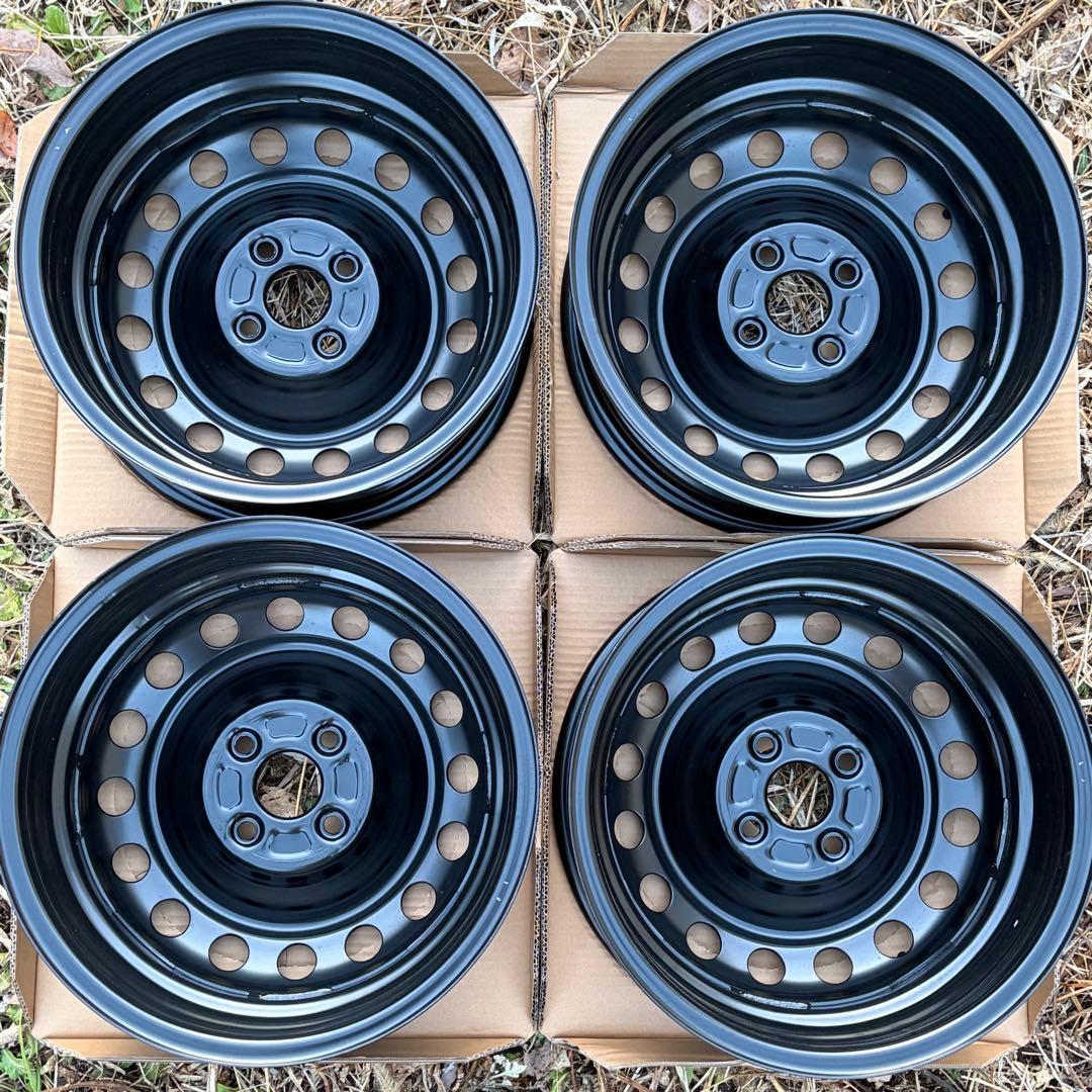 新車外し 15インチ 6J ハブ径54mm スチールホイール 4個セット