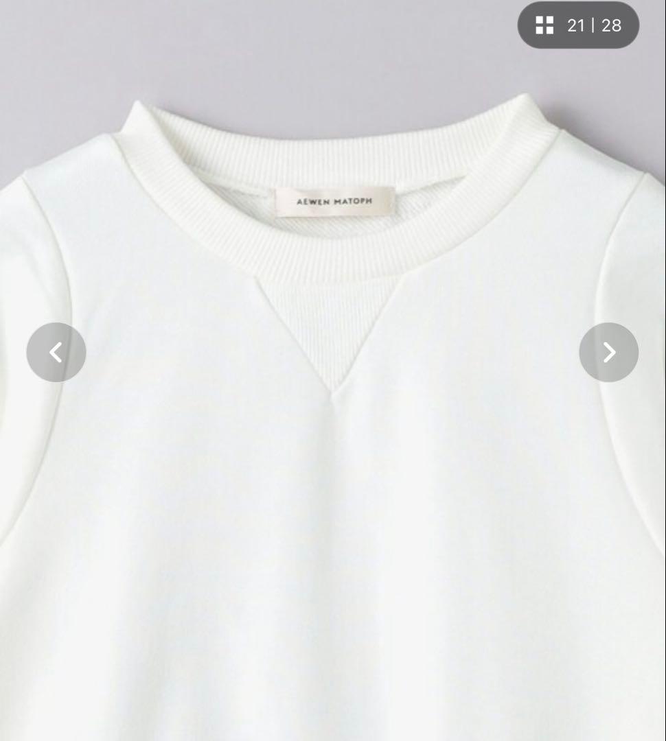 未使用タグ付【AEWEN MATOPH】　コットン スウェット プルオーバー　白