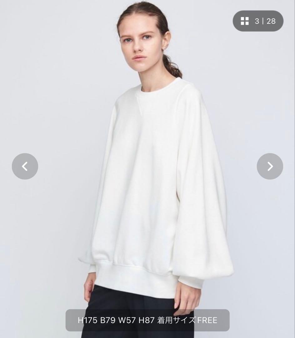 未使用タグ付【AEWEN MATOPH】　コットン スウェット プルオーバー　白